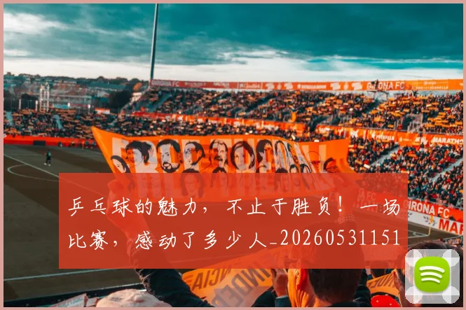 乒乓球的魅力，不止于胜负！一场比赛，感动了多少人_20260531151632